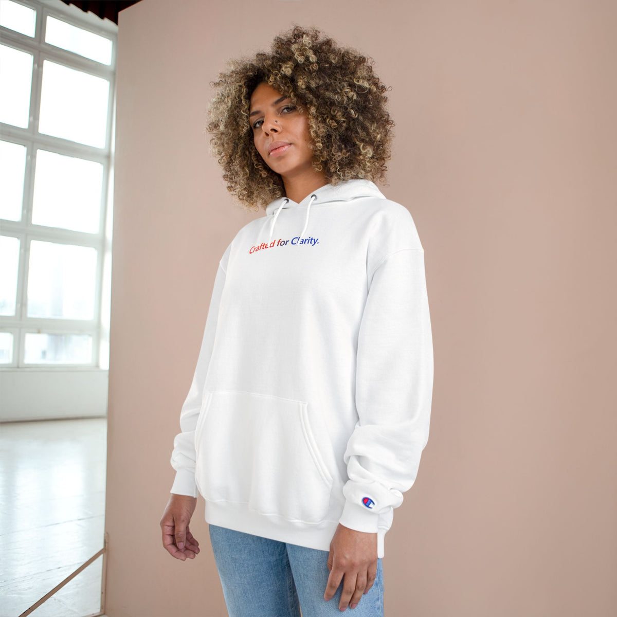 Crafted for Clarity – Champion Eco Hooded Sweatshirt by Adaptive Blends