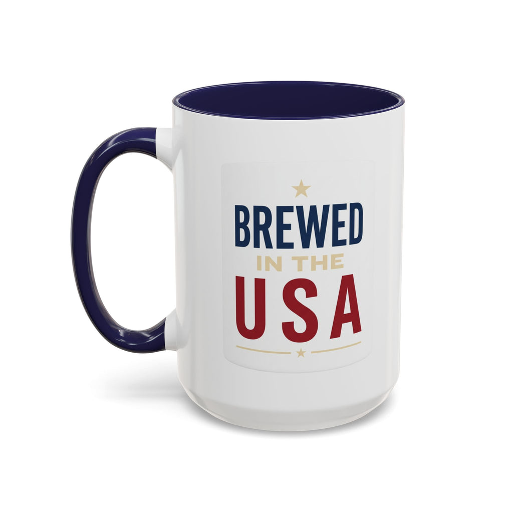 4th of July Accent Mug — Two‑Tone Ceramic (11oz & 15oz)