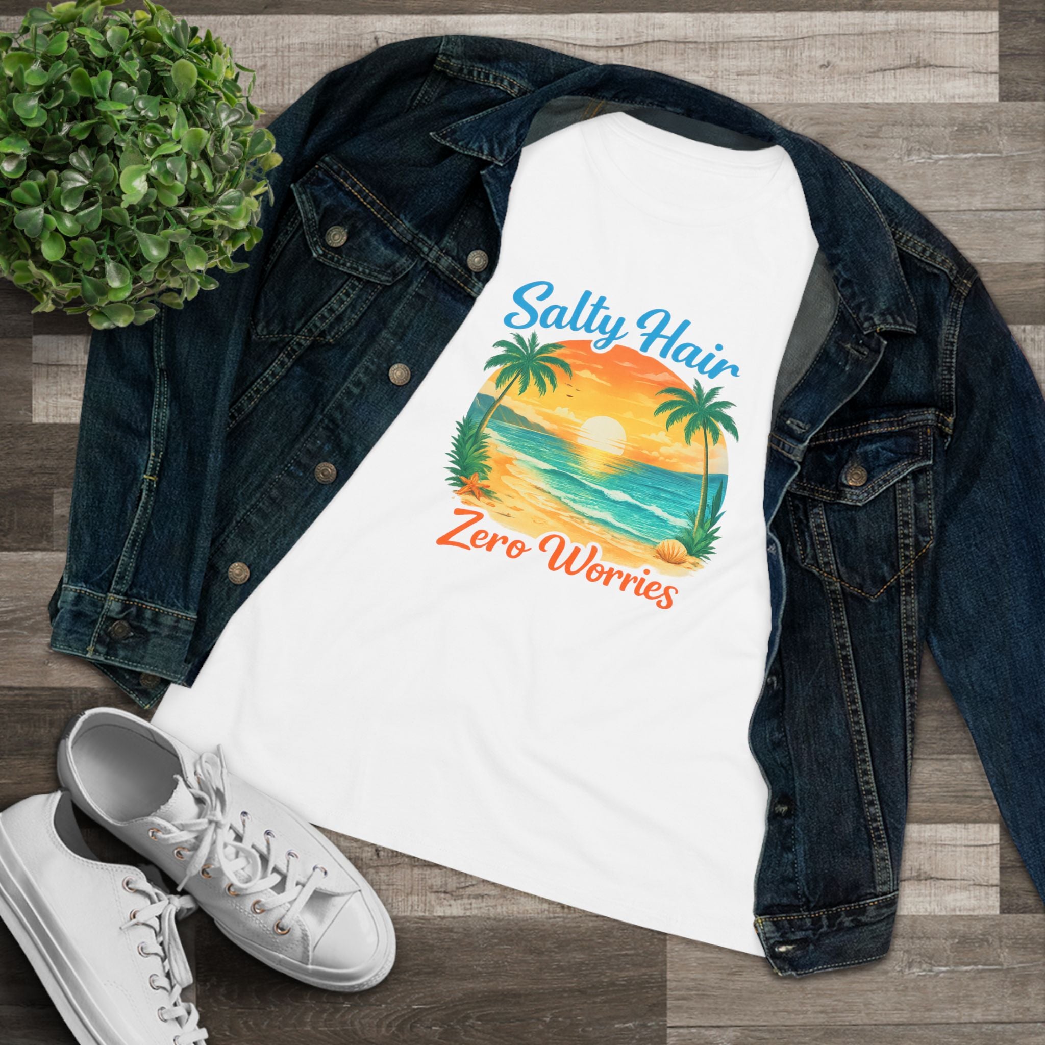 Salty Hair Zero Worries Women's Cotton Tee
