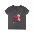 Peonies Ladies' V-Neck T-Shirt
