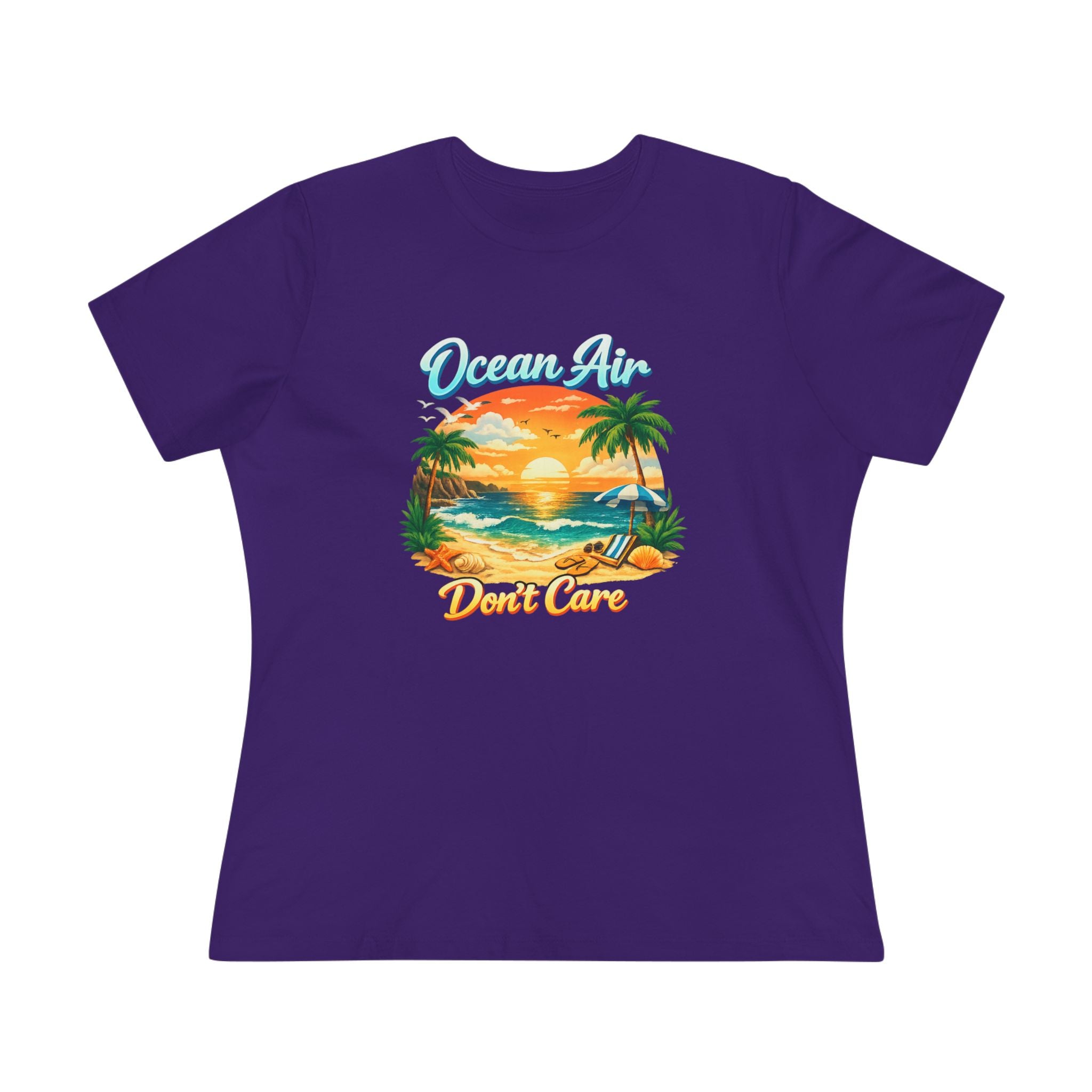 Ocean Air Don't Care Women's Cotton Tee