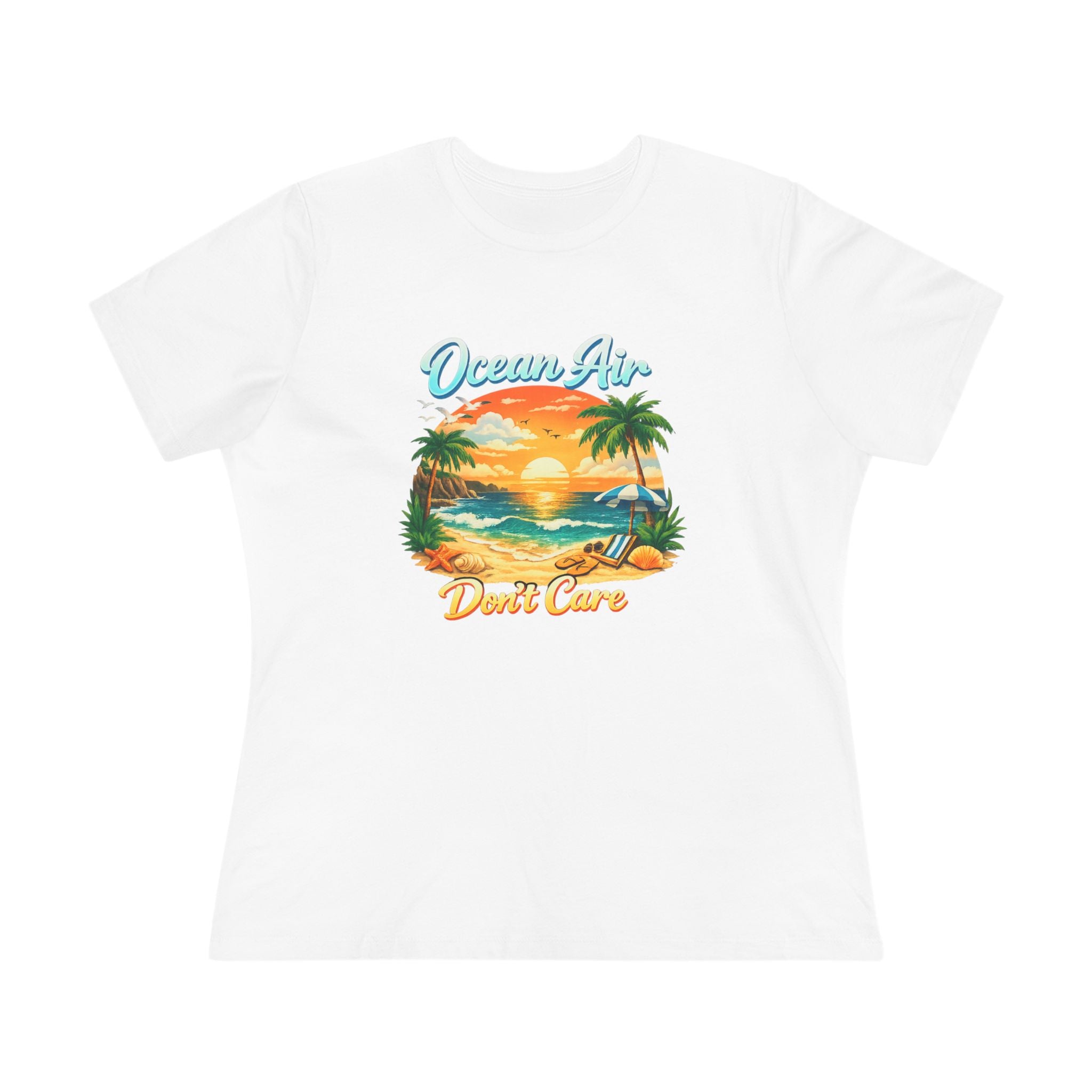 Ocean Air Don't Care Women's Cotton Tee
