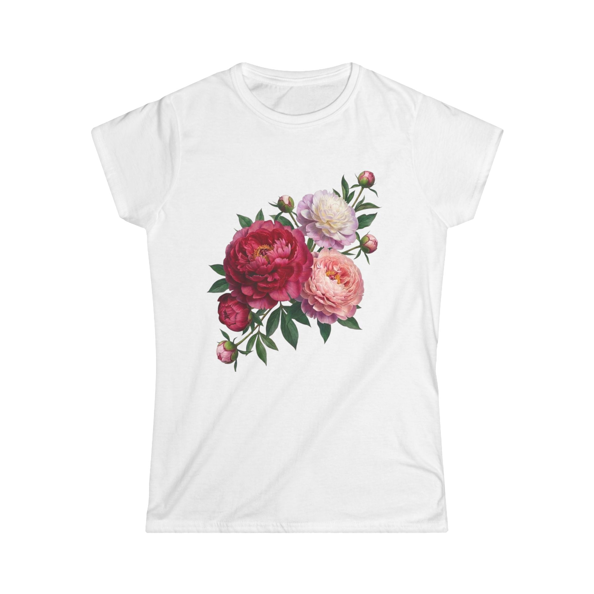 Peonies Bouquet Women's Softstyle Tee