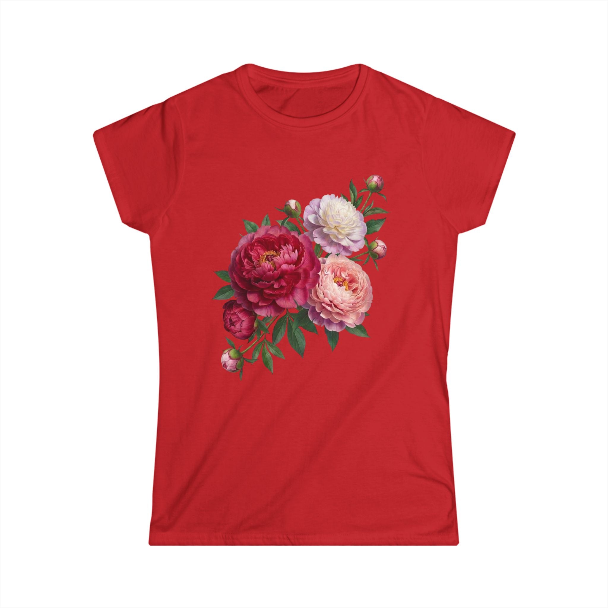 Peonies Bouquet Women's Softstyle Tee