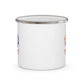 "Adaptive Blends" Enamel Campfire Mug — 12oz, Stainless-Steel Rim