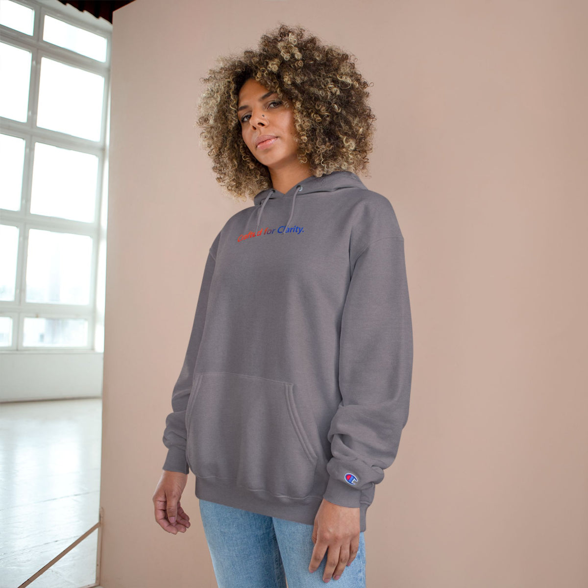 Crafted for Clarity – Champion Eco Hooded Sweatshirt by Adaptive Blends