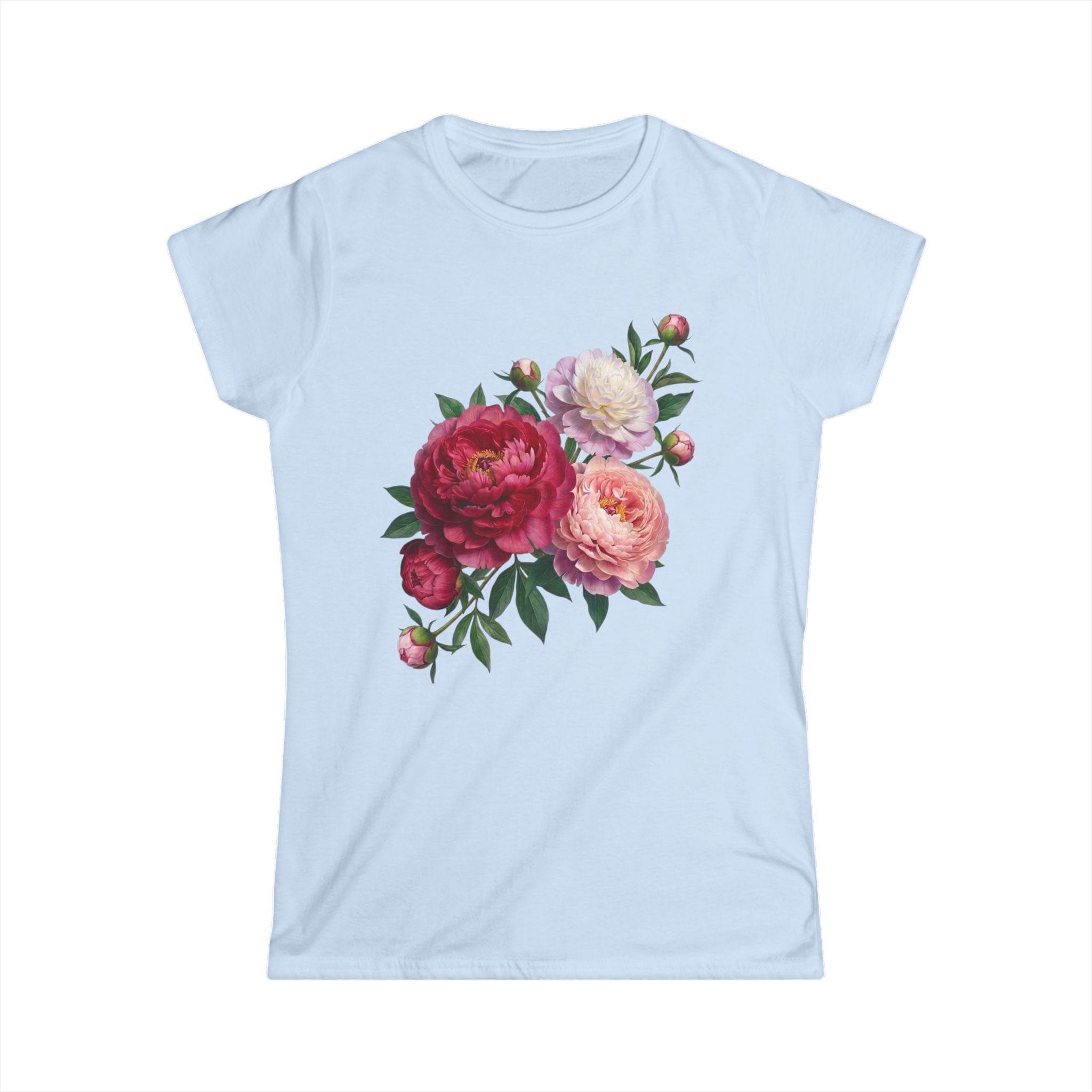 Peonies Bouquet Women's Softstyle Tee