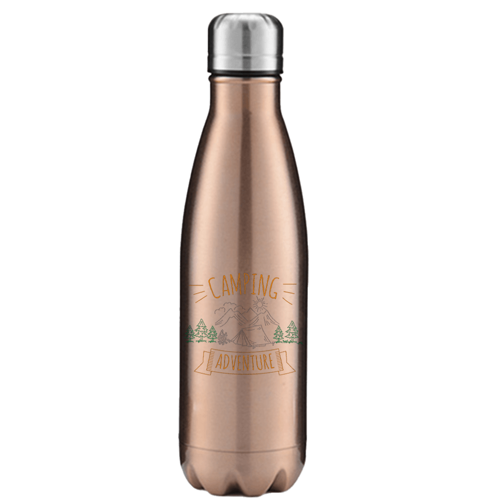 Camping Adventure 17oz Insulated Stainless Steel Water Bottle | UV Printed