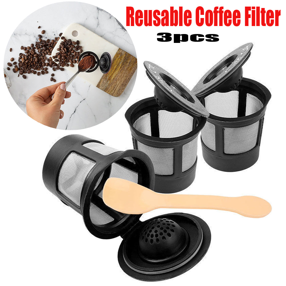 Reusable K‑Cup Filter Pods — Set of 3 (BPA‑Free)