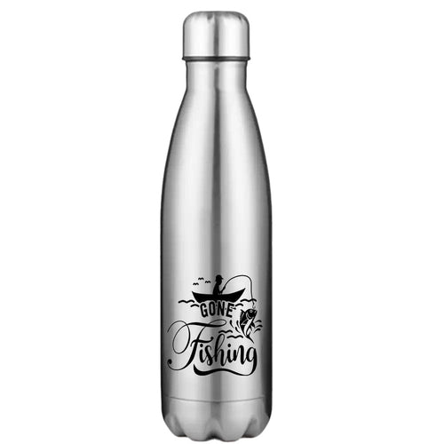 Gone Fishing 17oz Insulated Stainless Steel Water Bottle | UV Printed