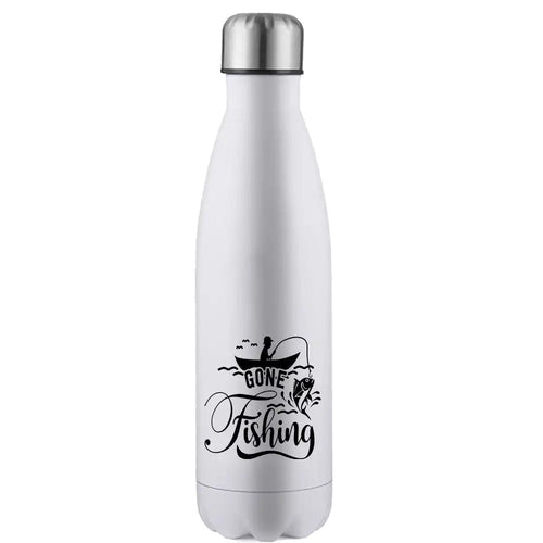 Gone Fishing 17oz Insulated Stainless Steel Water Bottle | UV Printed
