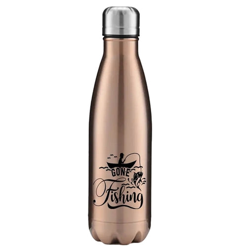 Gone Fishing 17oz Insulated Stainless Steel Water Bottle | UV Printed